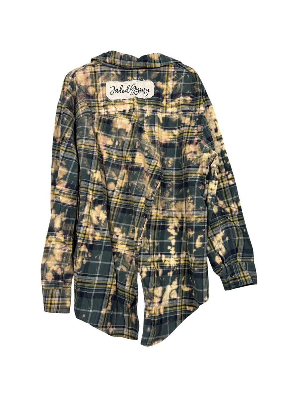 Jaded Gypsy Early Morning Walks Bleach Dyed Flannel - Picture 2 of 4